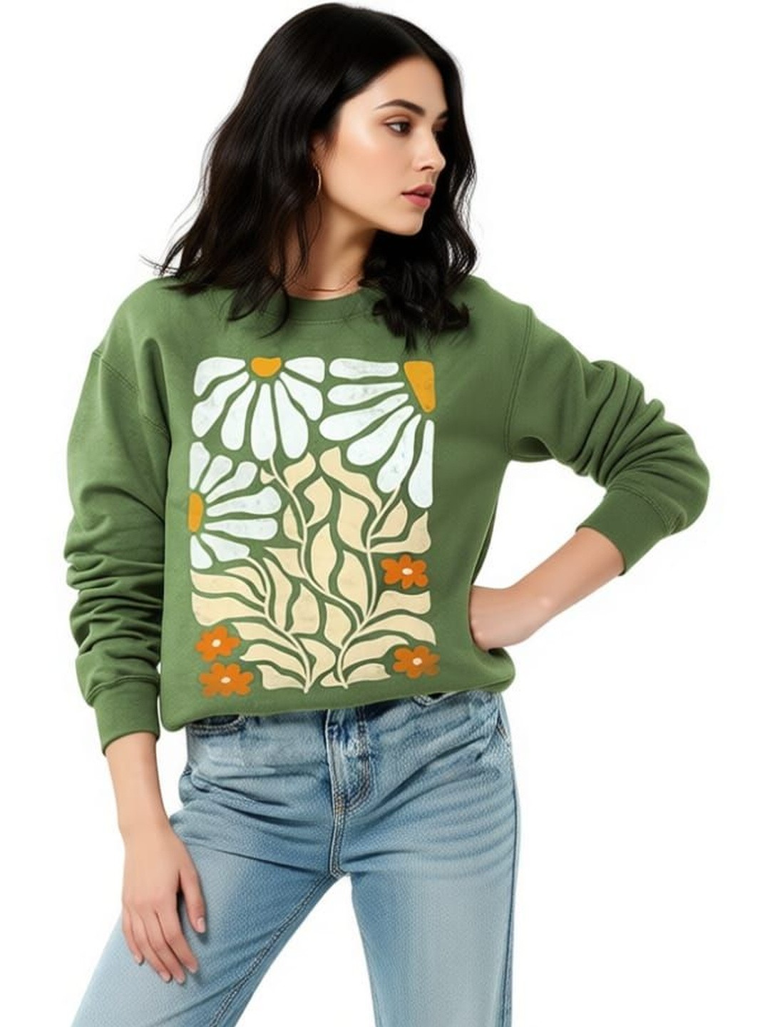 Mast & Harbour Women Printed Sweatshirt