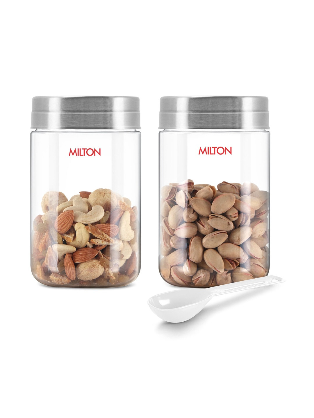 Milton Transparent 2025 2 Pieces Air Tight Jar Container 750 ML