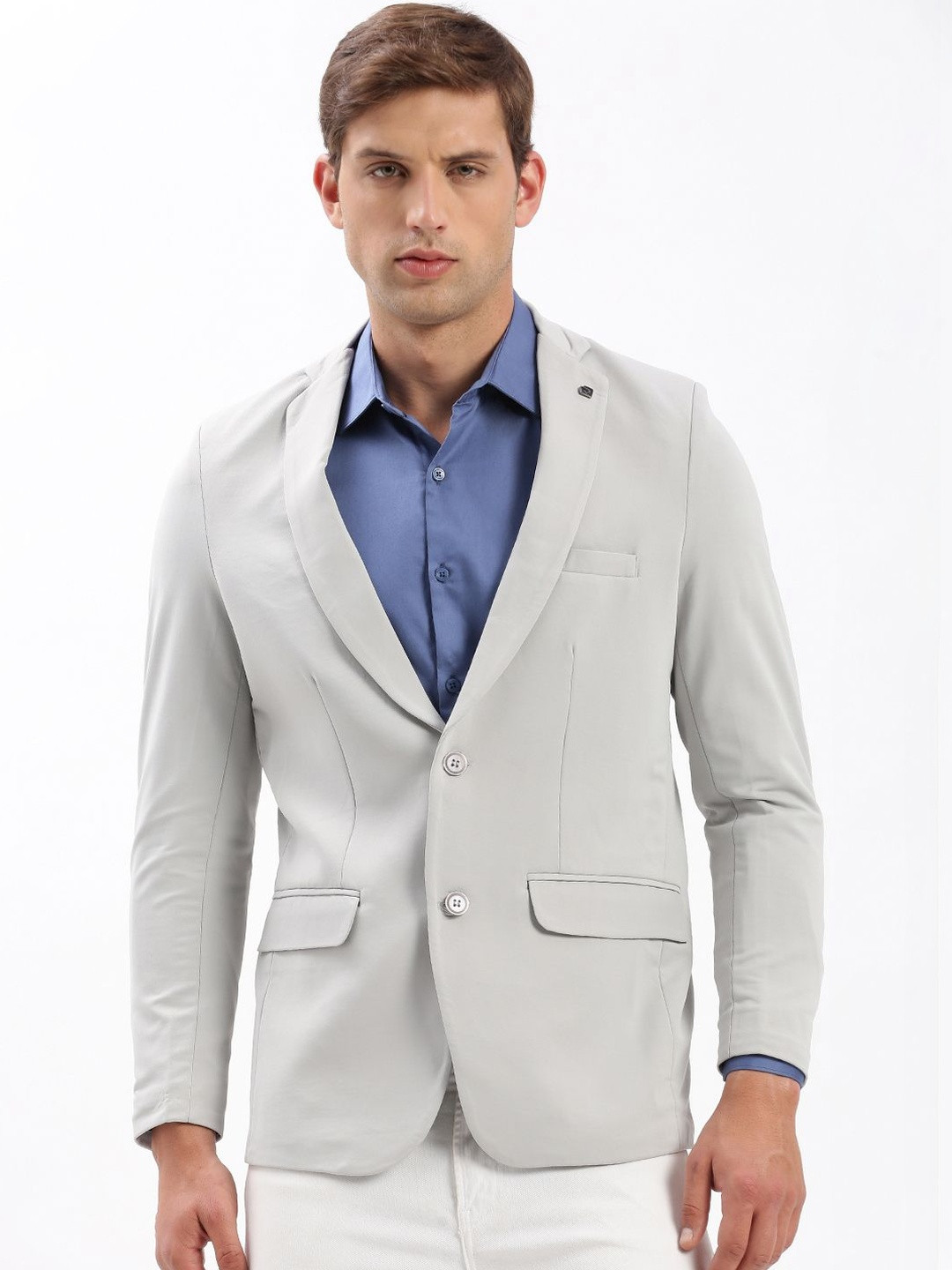 SHOWOFFFF Notched Lapel Single-Breasted Slim Fit Blazers