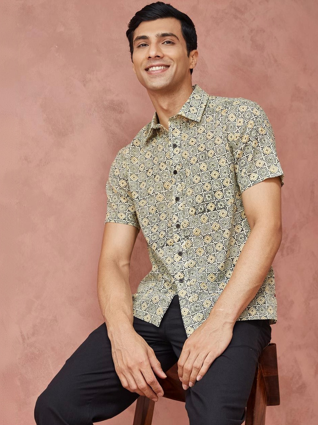 Fabindia Men Printed Casual Shirt