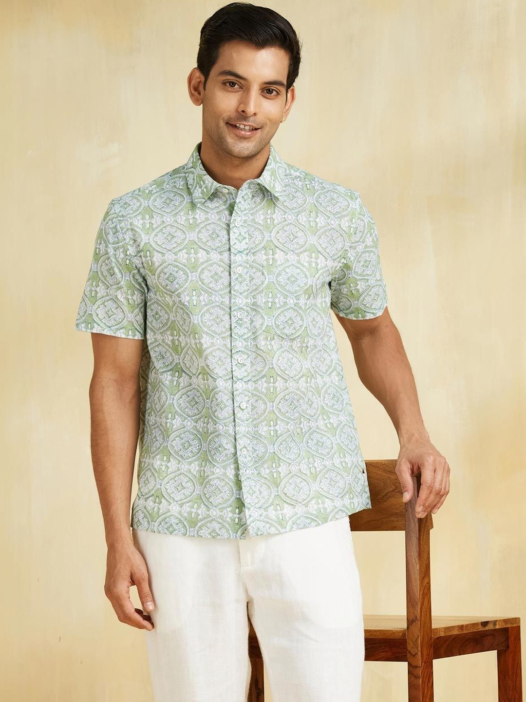 Fabindia Men Printed Casual Shirt