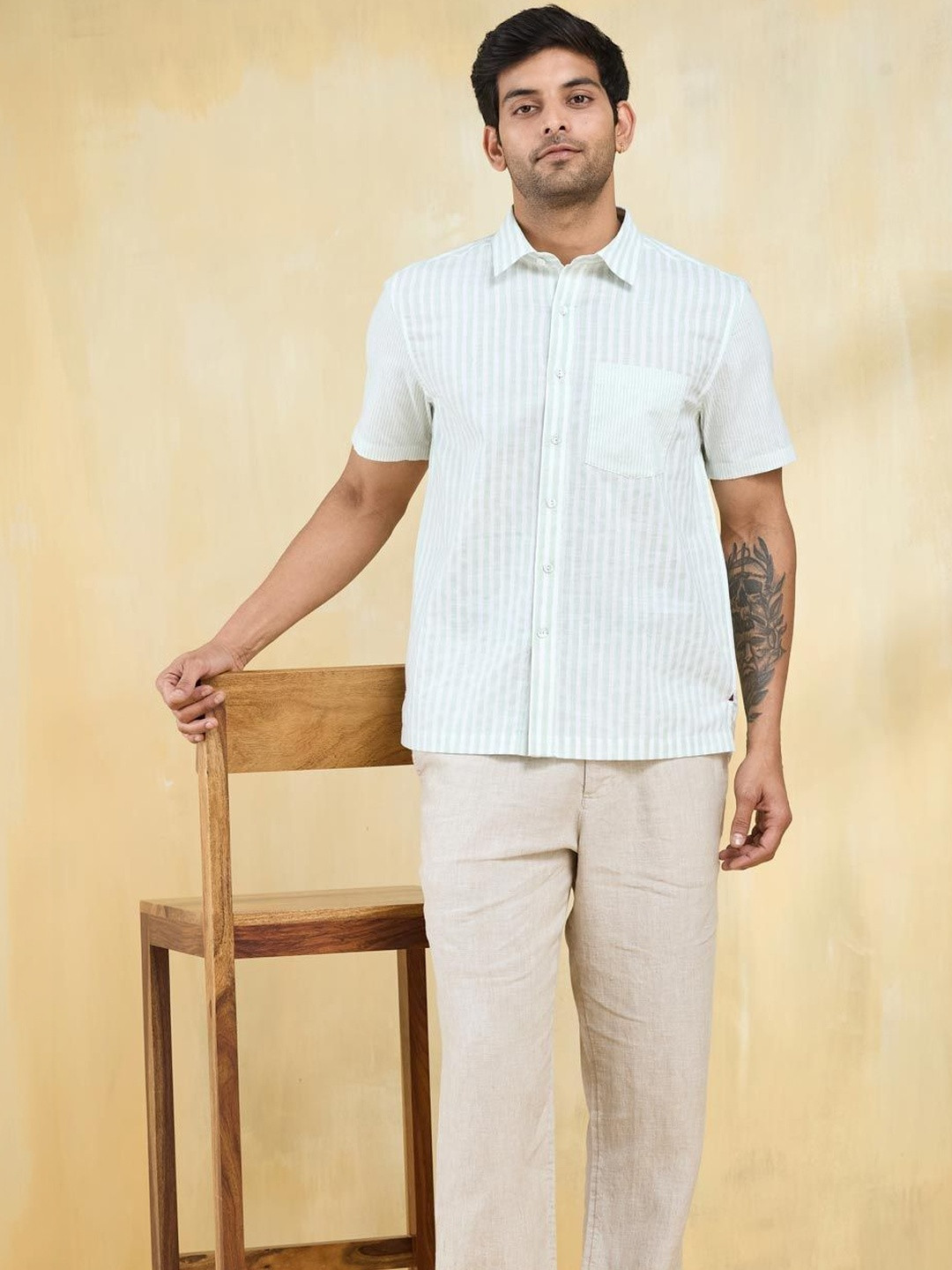 Fabindia Men Striped Casual Shirt