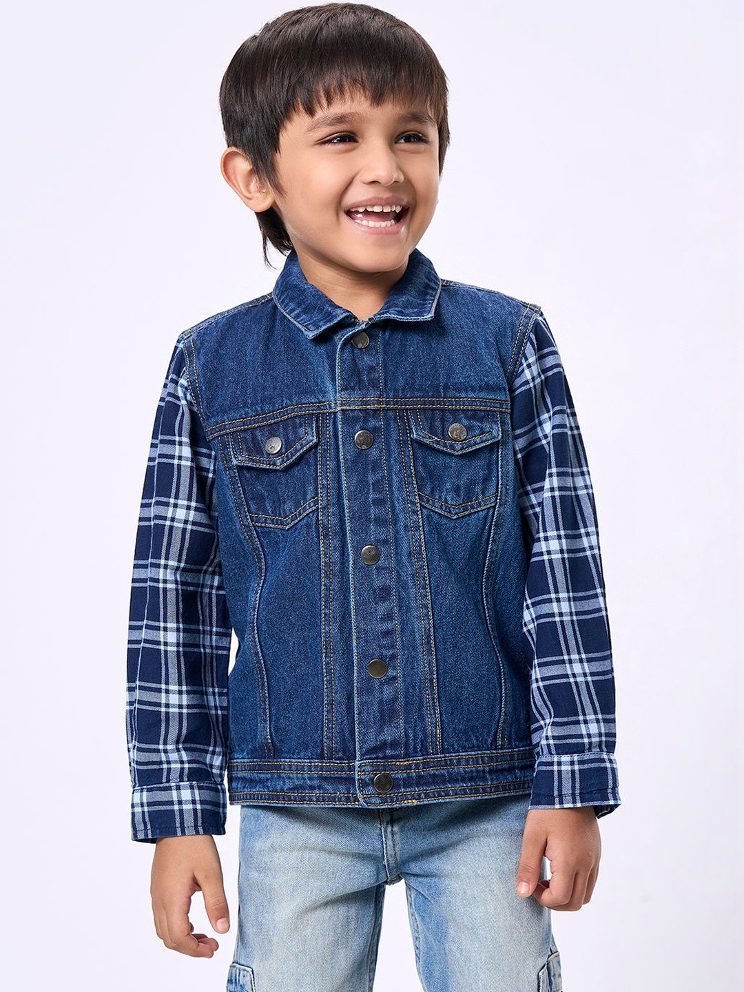 Ed-a-Mamma Boys Colourblocked Denim Jacket