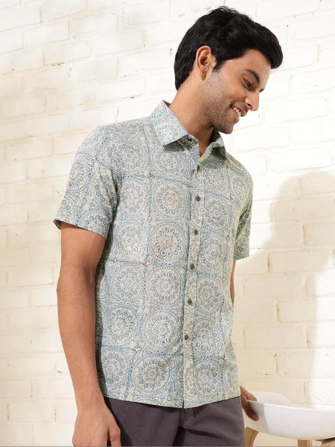Fabindia Men Printed Casual Shirt