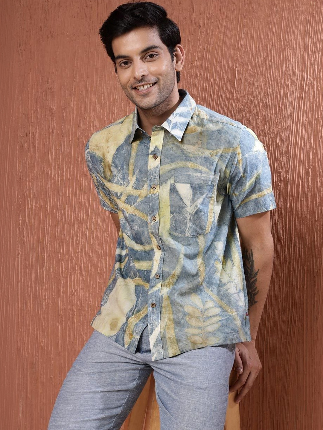 Fabindia Men Floral Printed Casual Shirt