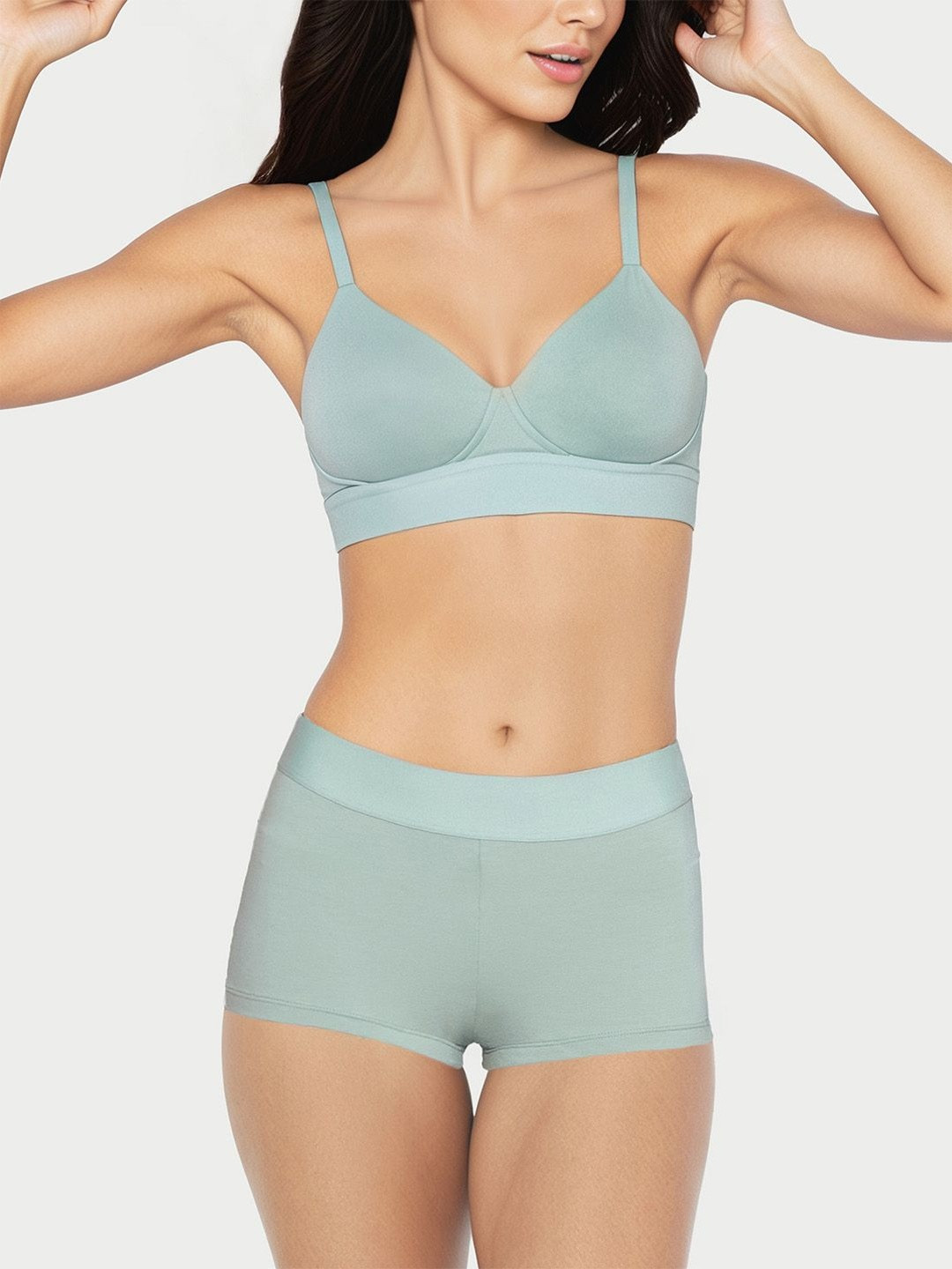 Enamor Flex Boyshorts Mid Rise Cotton Moisture Absorbent Back Full Coverage SMP01