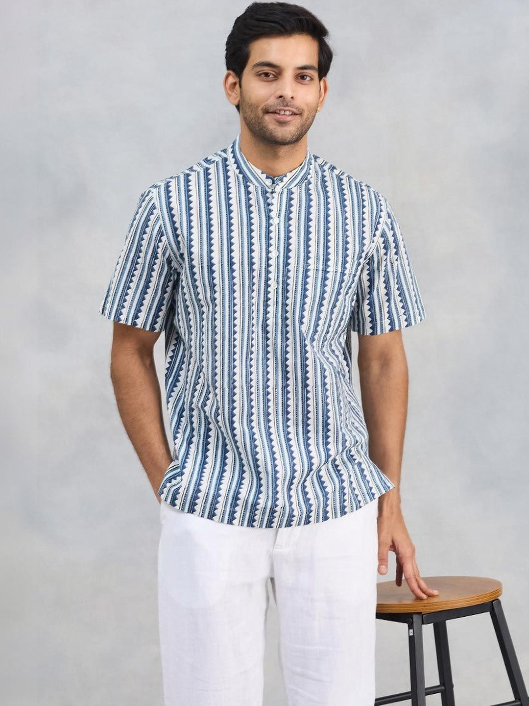 Fabindia Men Printed Casual Shirt