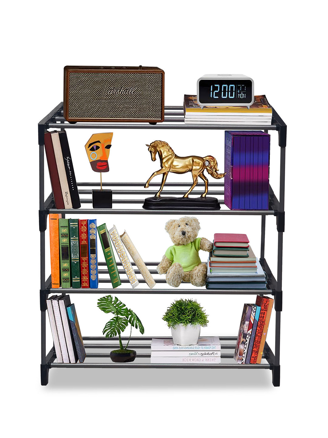 Urban Choice Blue 4-Layer Metal Book Racks