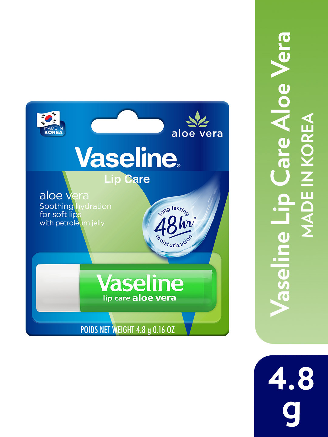 Vaseline Lip Care Lip Balm Stick for 48Hr Moisturization 4.8 g - Aloe Vera