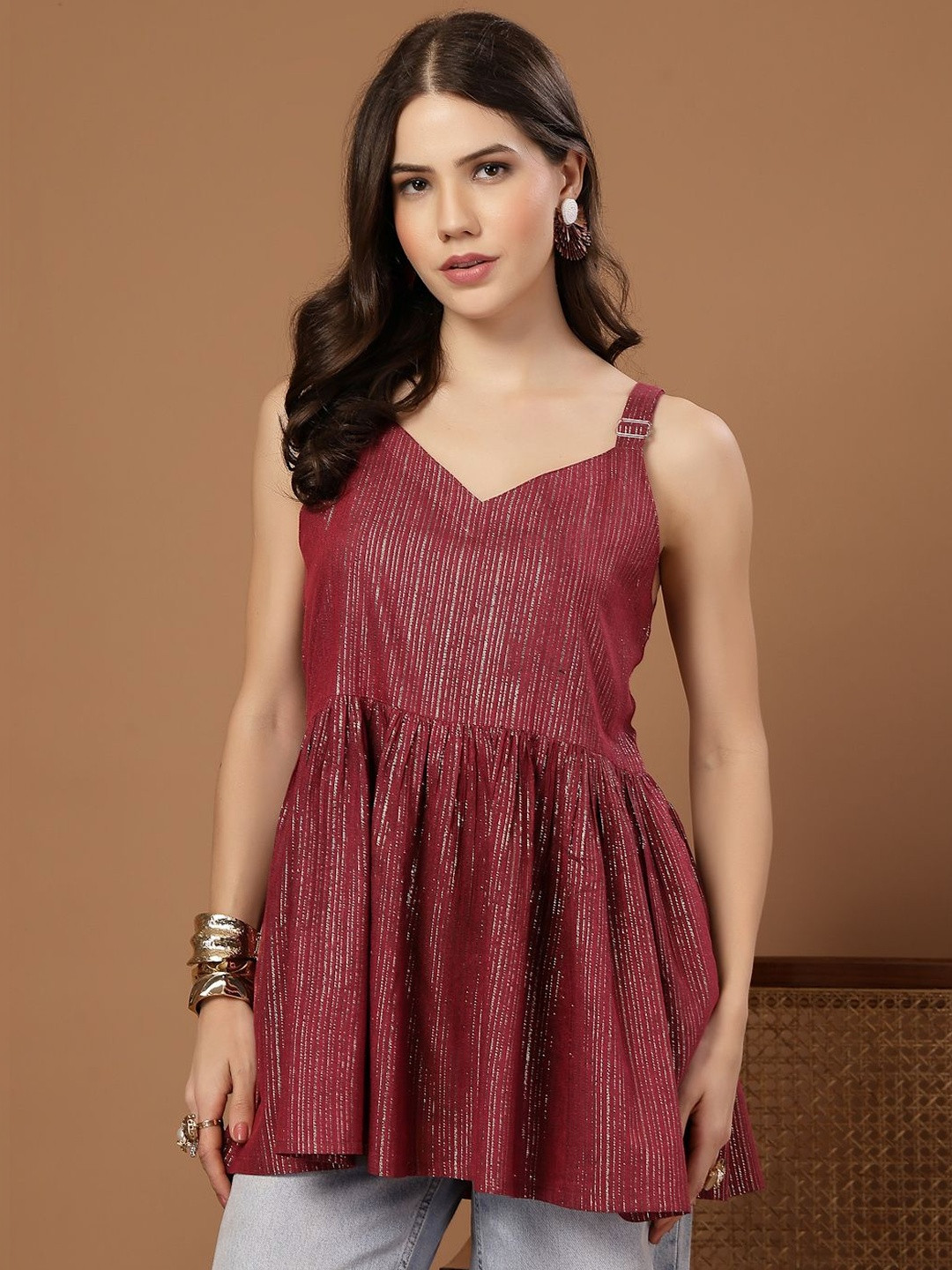 Stylum Striped Cotton Top
