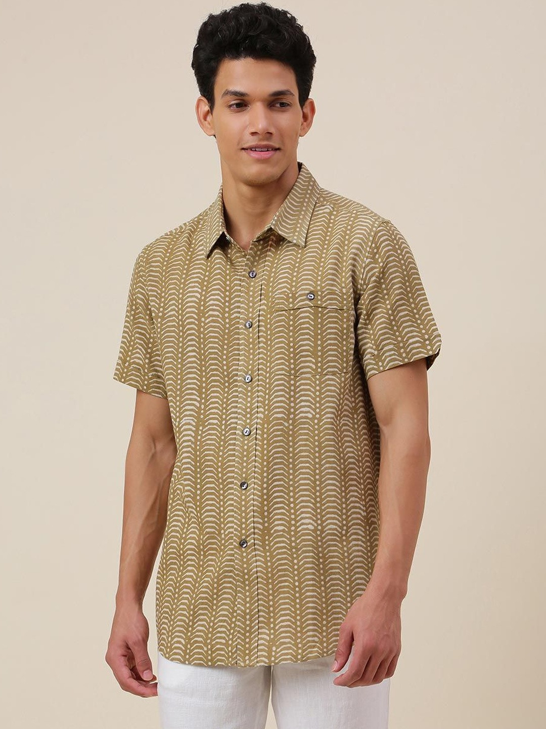Fabindia Men Printed Casual Shirt