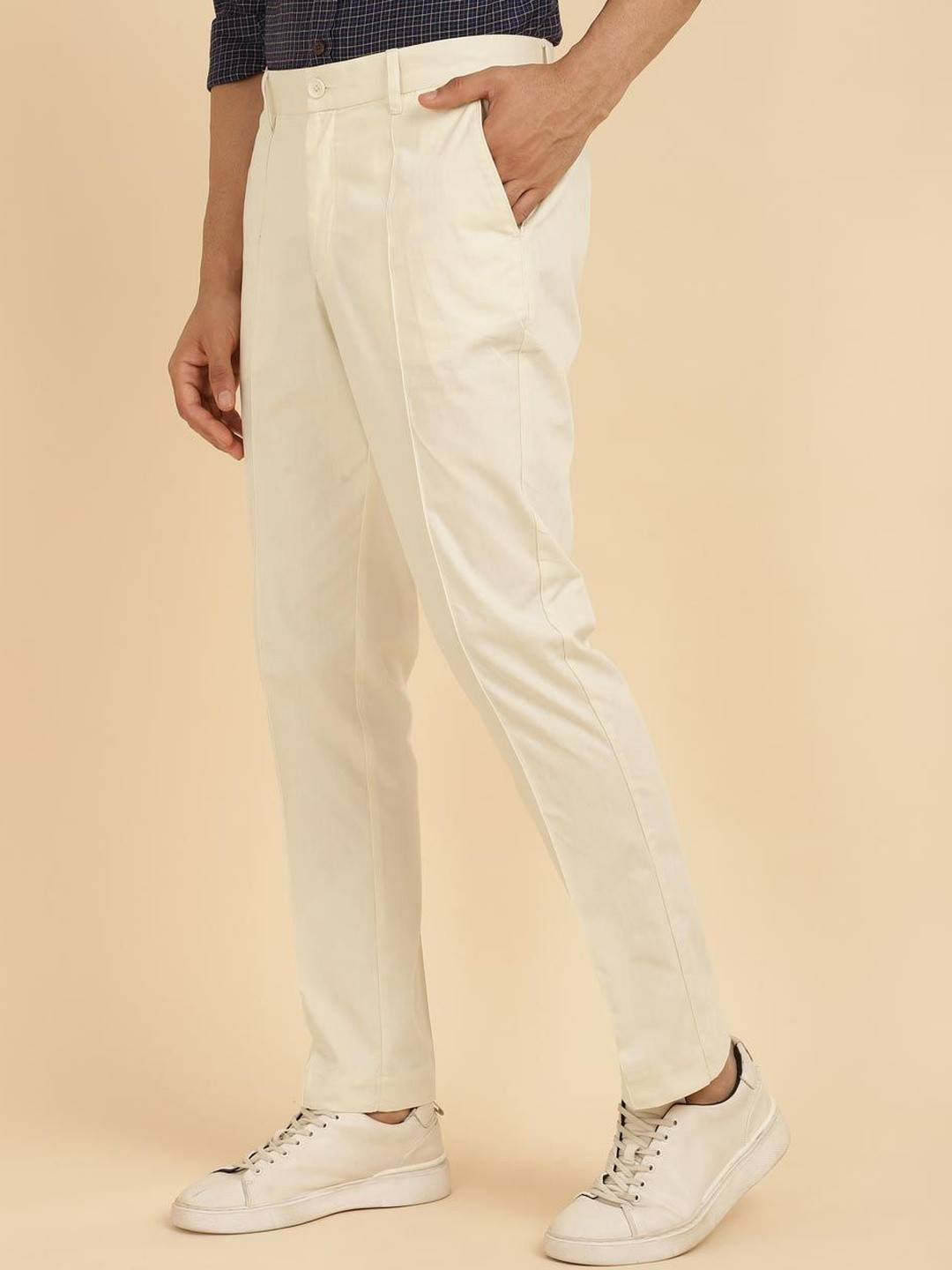 Fabindia Men Slim Fit Trousers