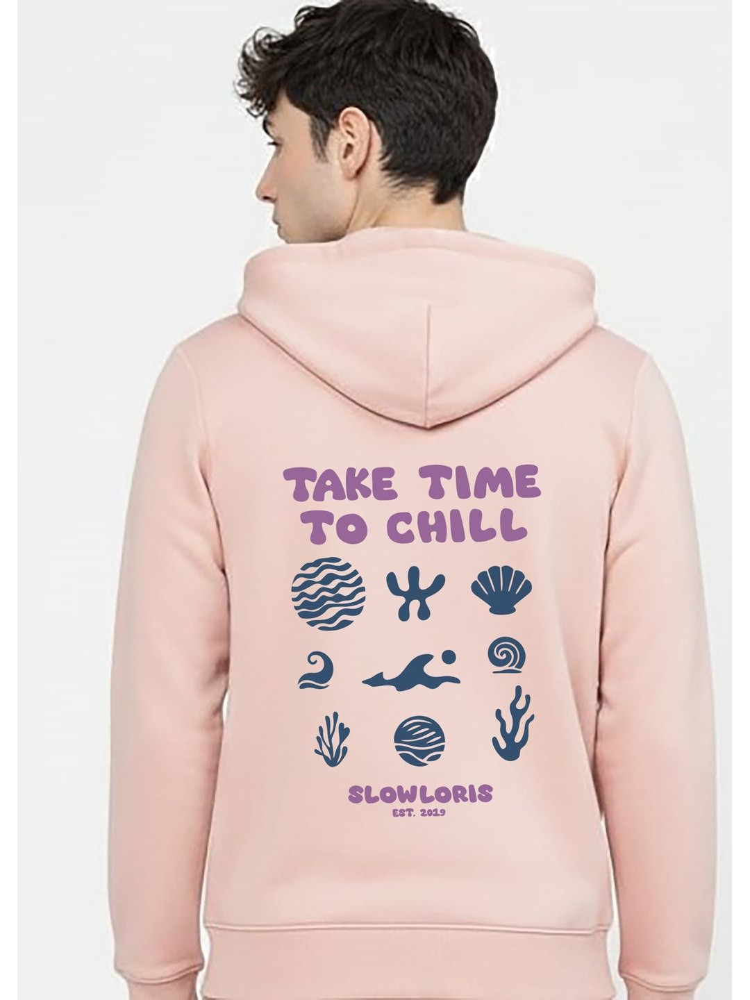 SLOWLORIS Men Printed Hooded Sweatshirt