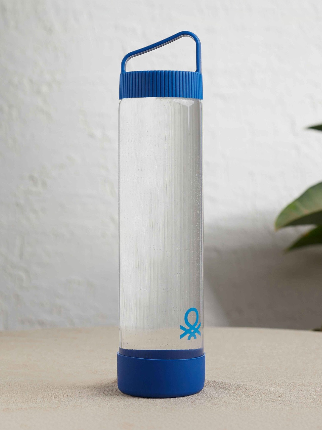 United Colors of Benetton Blue & Transparent Single Solid Water Bottle