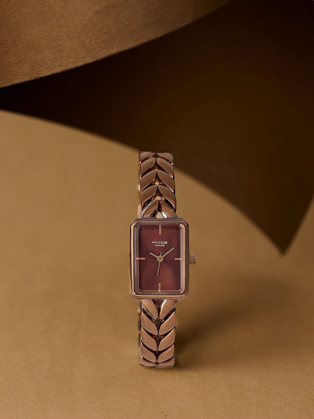 Sonata Poze 7 Analog Brown Dial Watch For Women - SP80142KM01W