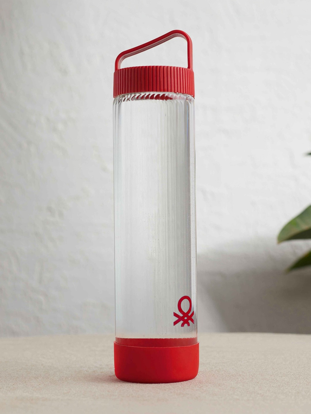 United Colors of Benetton Red & Transparent Single Solid Water Bottle