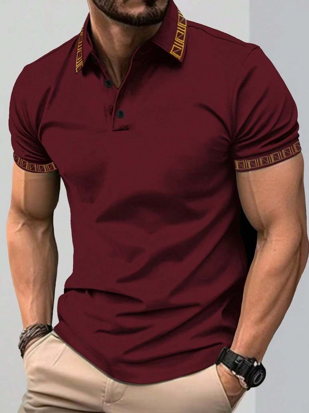 SZN Men Polo Collar Organic Cotton T-shirt