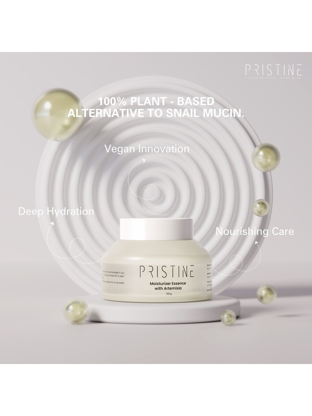 PRISTINE Phyto Mucin Glow Essence Cream with Artemisia for Hydration & Radiant Skin 100g