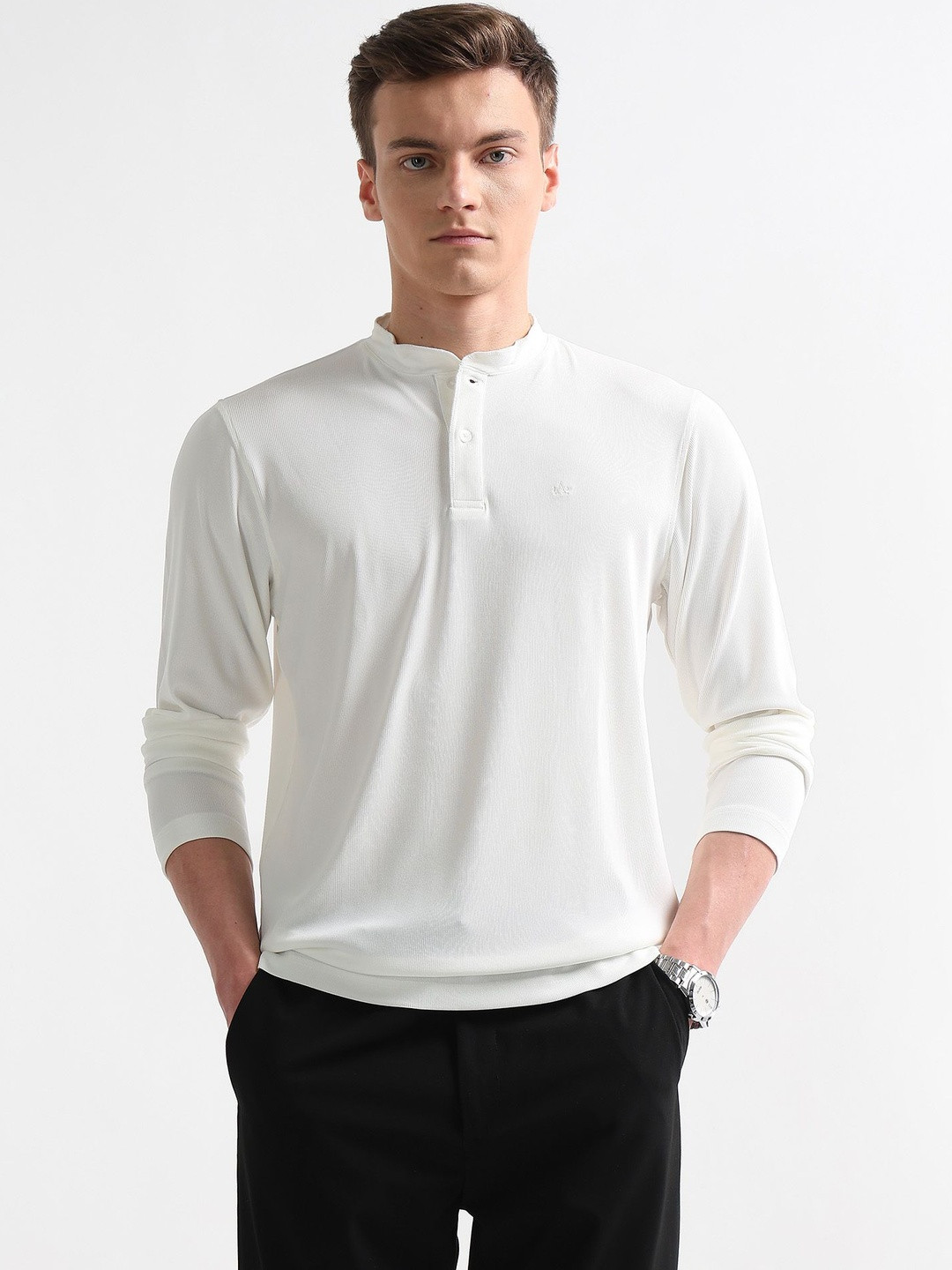 Arrow Sport Men Henley Neck T-shirt