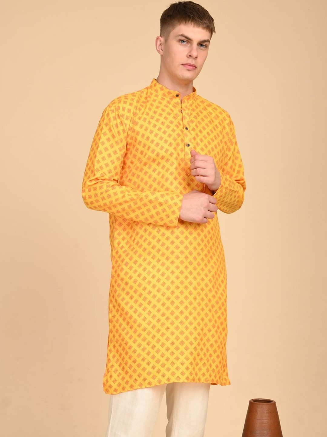 TIGER SNAKE Men Geometric Printed Kurta