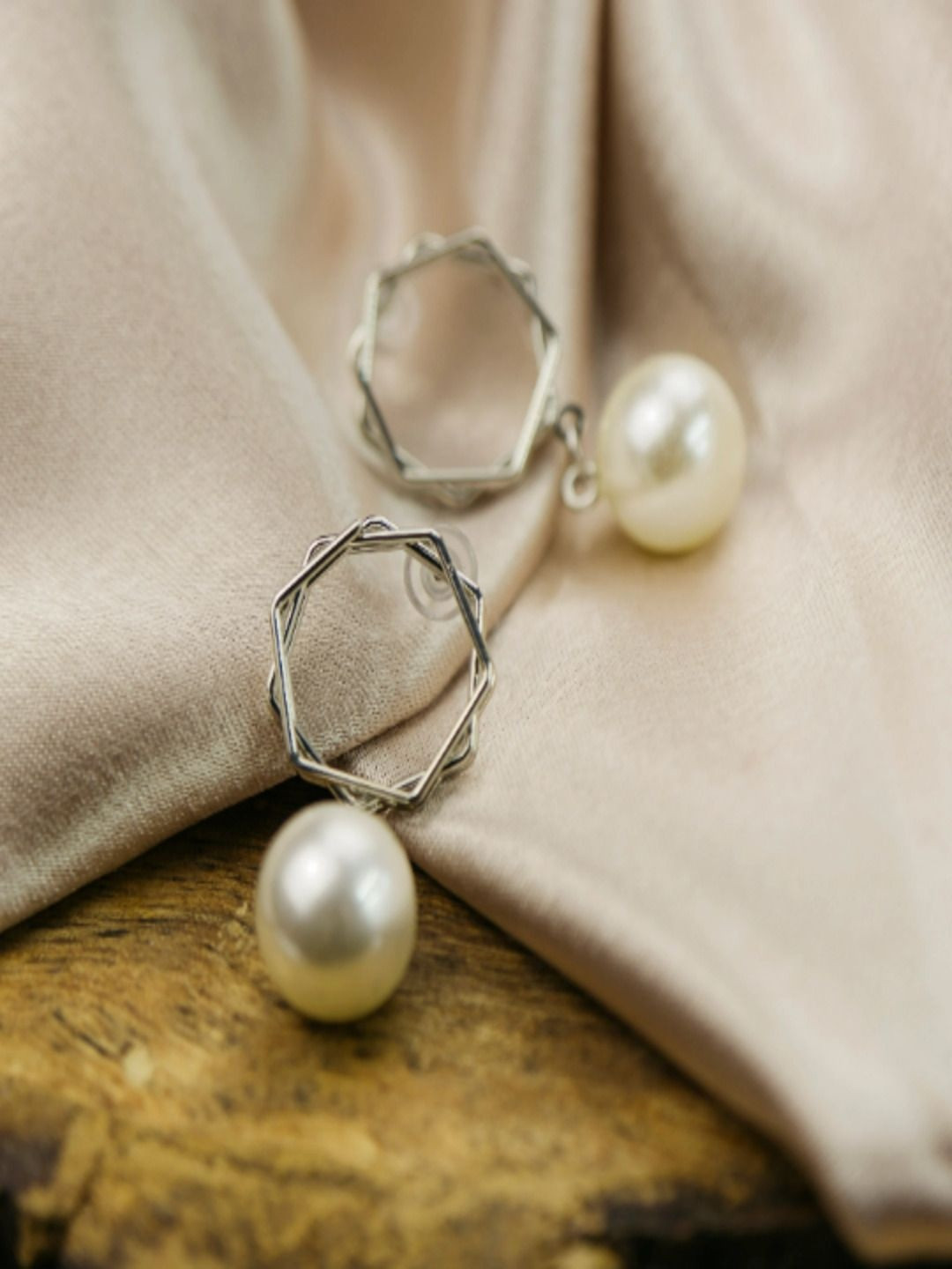 QIOA Geometric Drop Earrings