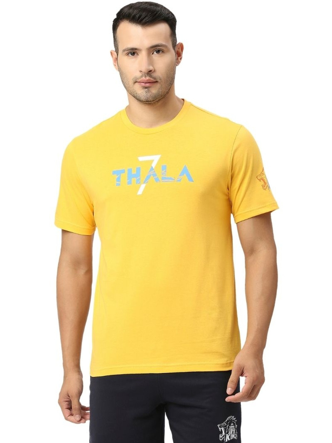 playR Men Typography Printed Pure Cotton T-shirt