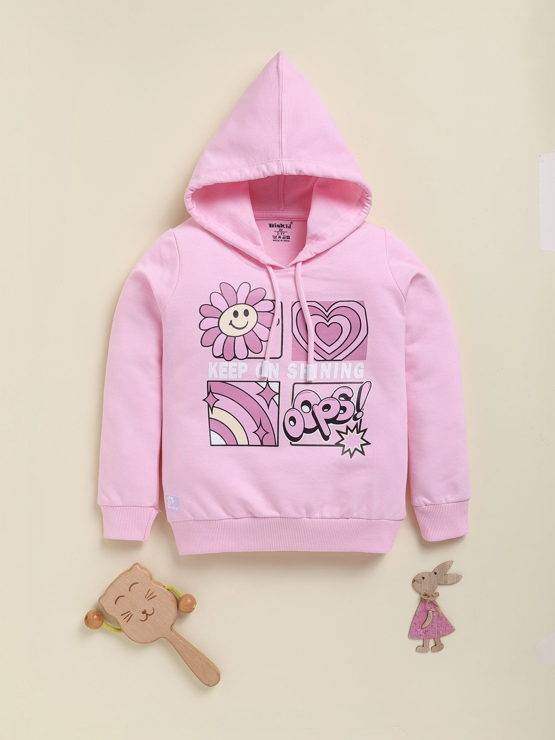 Biskid Girls Printed Full Sleeve Sweatshirt