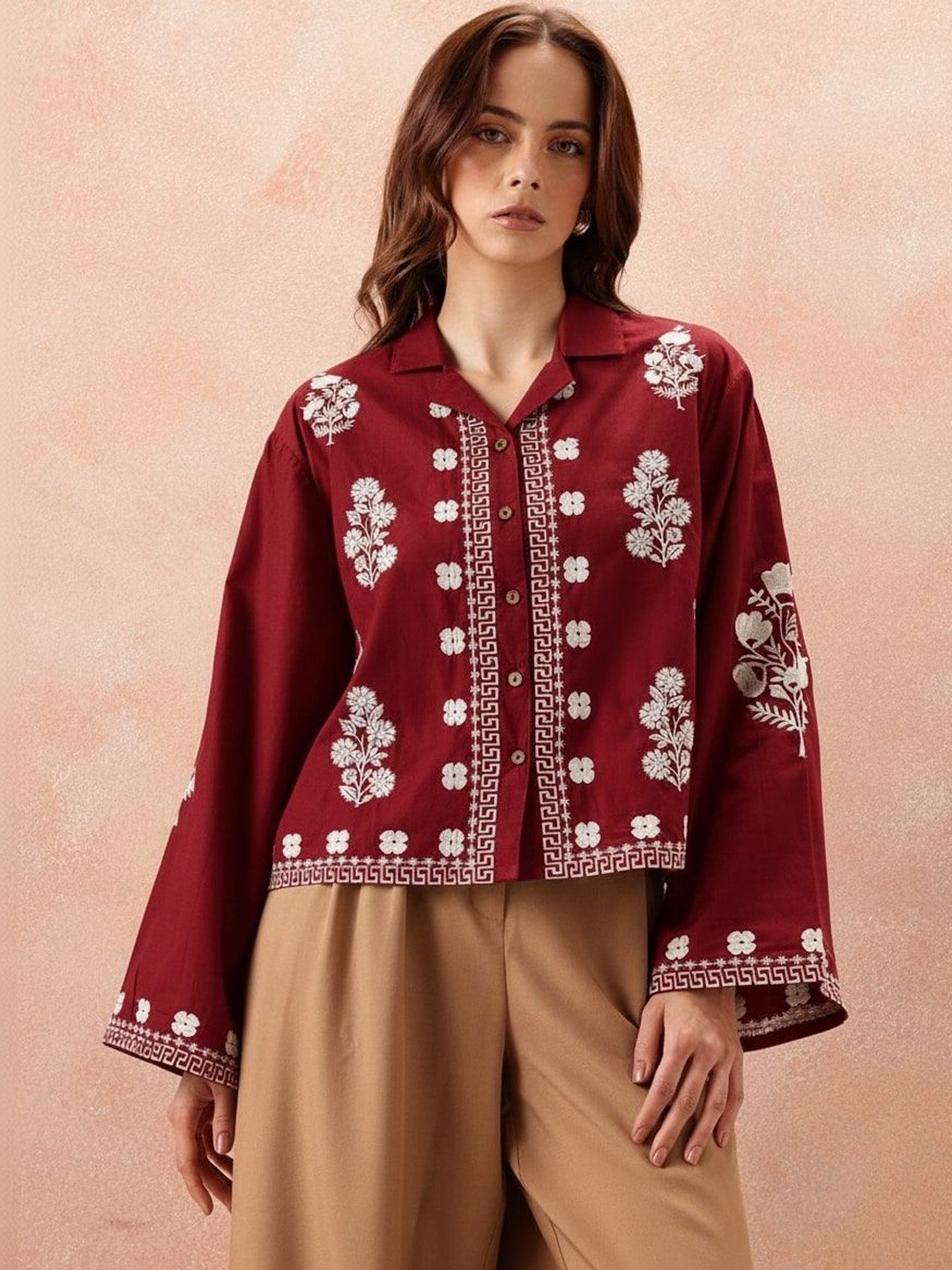 all about you Women Relaxed Floral Printed Casual Shirt