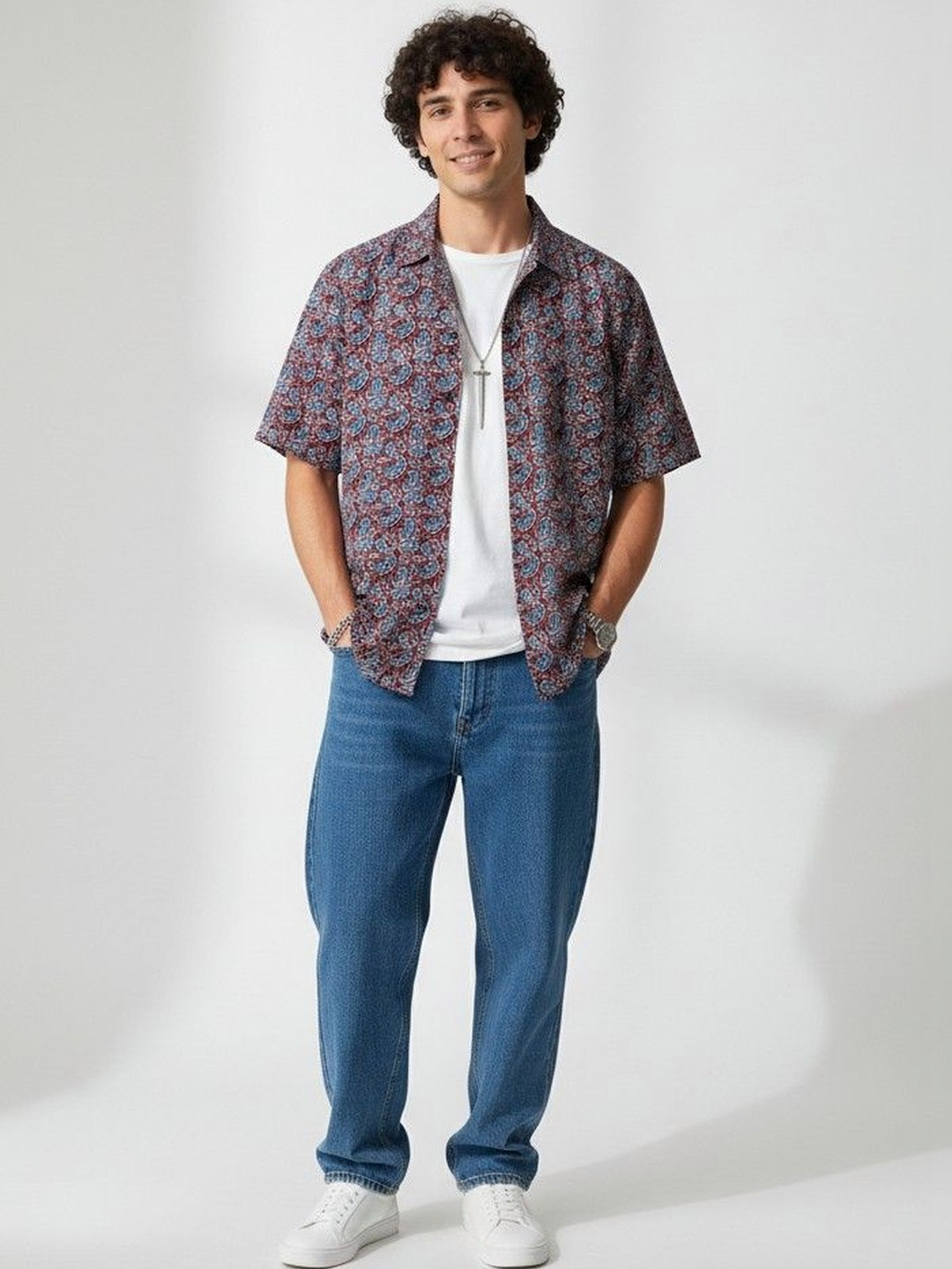 TRULOOM Men Classic Slim Fit Printed Casual Shirt