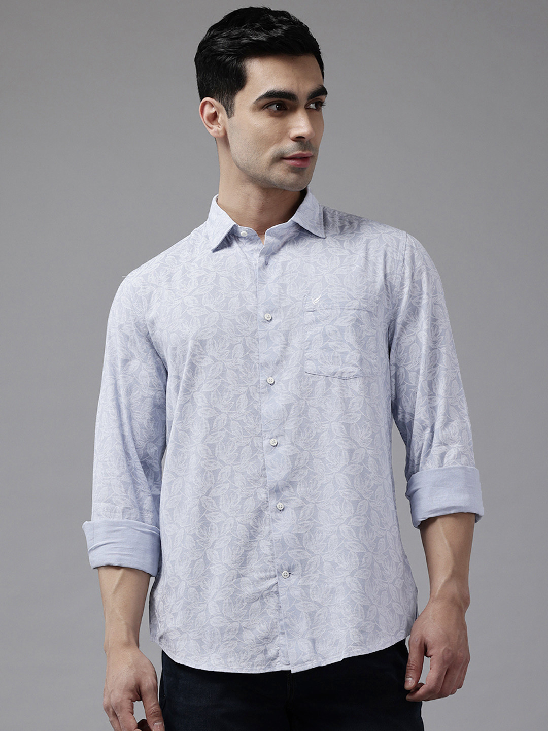 Blackberrys Men Slim Fit Floral Printed Casual Shirt