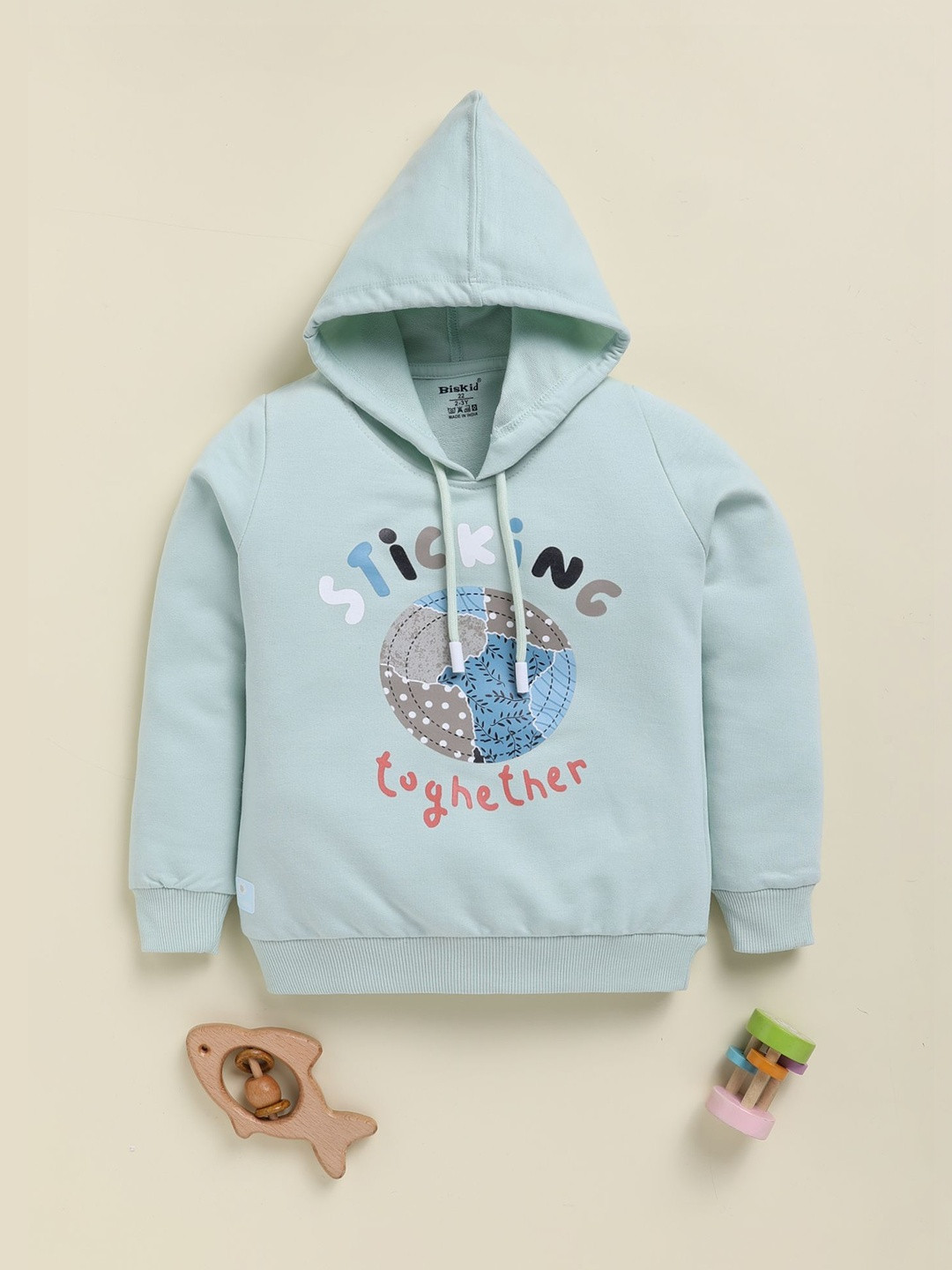 Biskid Girls Text Printed Full Sleeve Sweatshirt