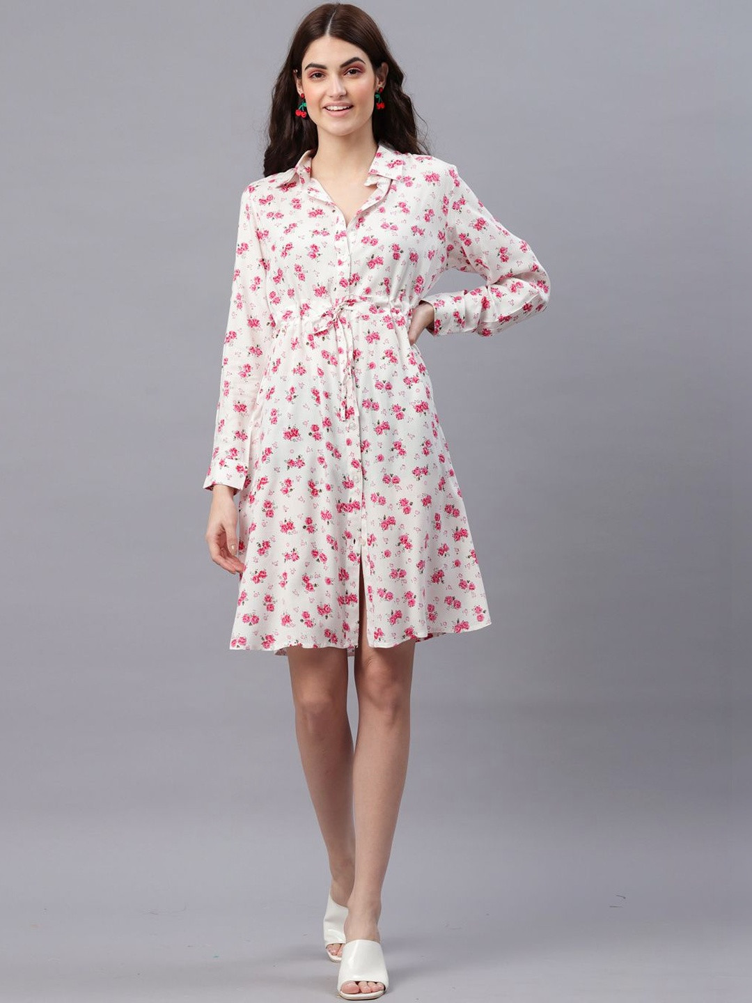 CORSICA Floral Print Fit & Flare Dress