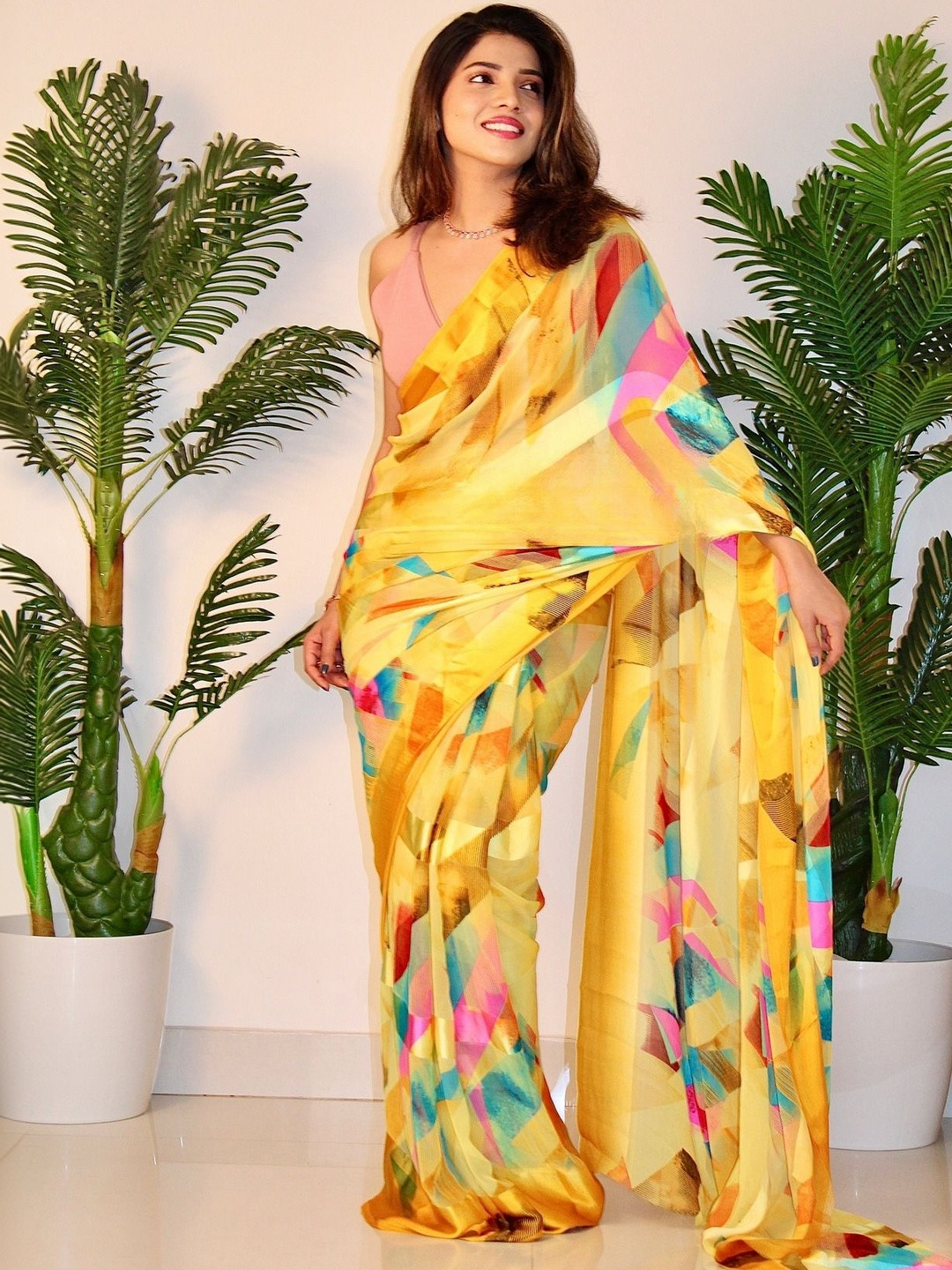 Sitanjali Floral Pure Georgette Saree