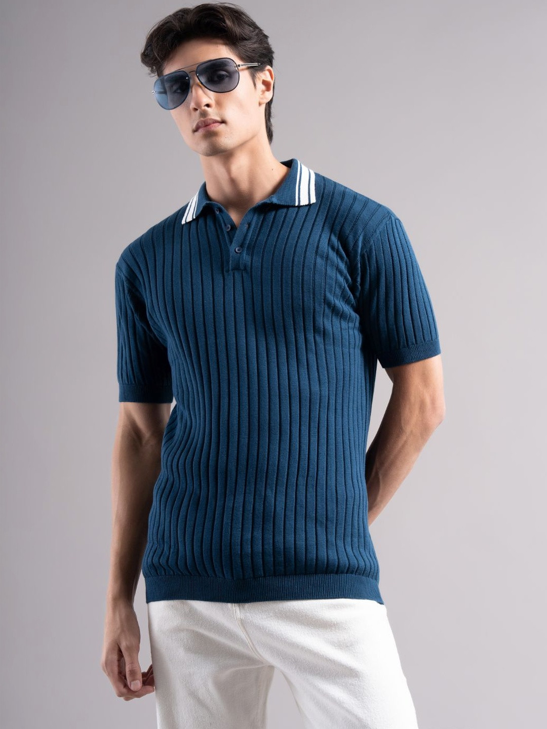 PAUL STREET Men Polo Collar T-shirt