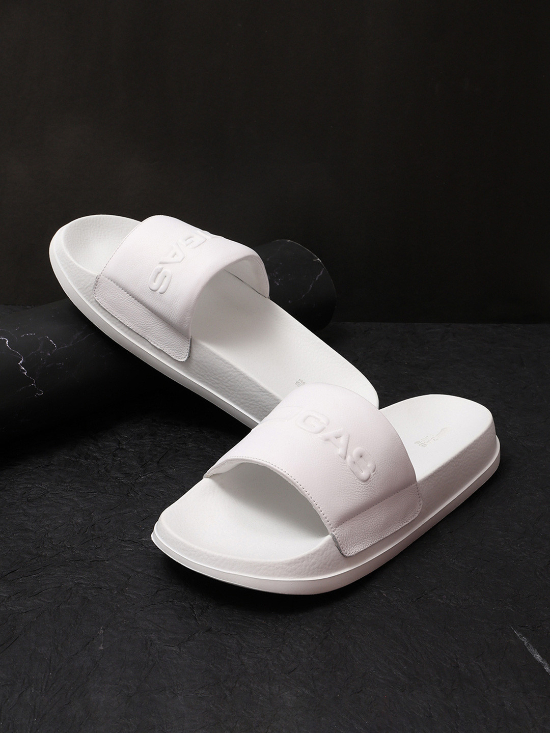 GAS Men Comodo White Sliders