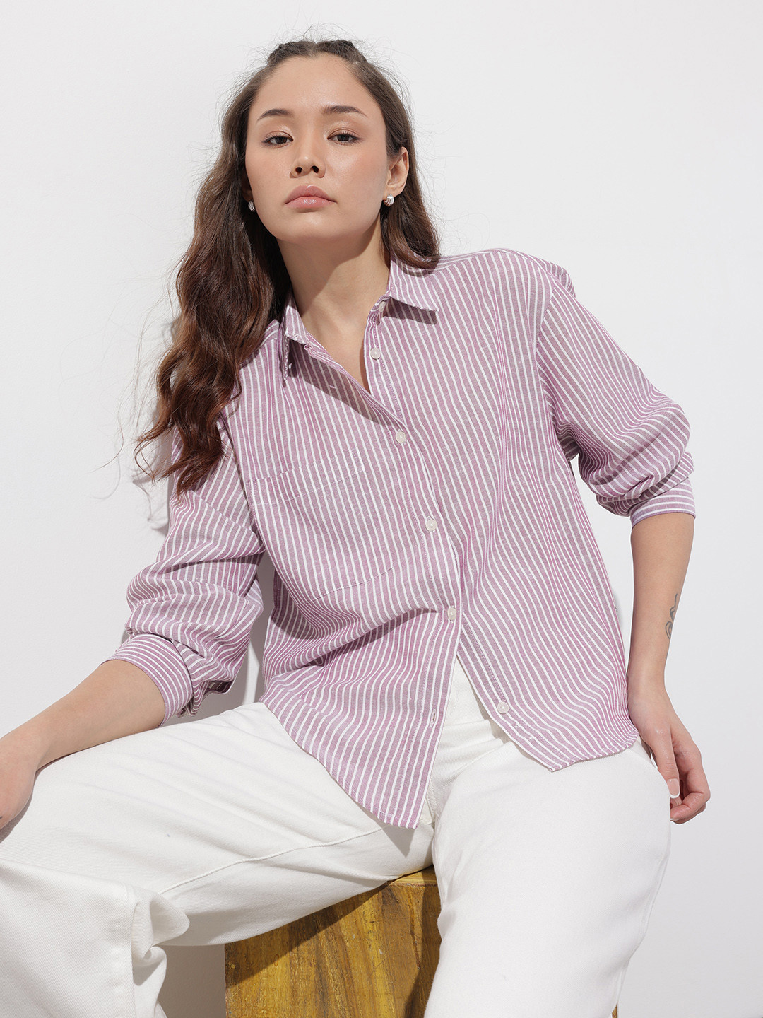 The Roadster Life Co. Striped Casual Shirt