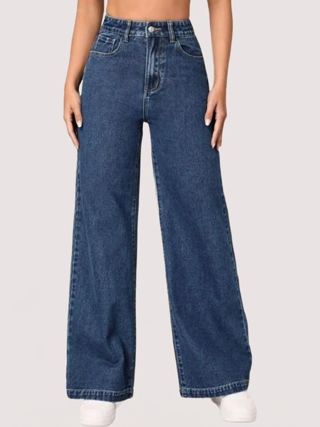 AngelFab Women Straight Fit High-Rise Stretchable Jeans