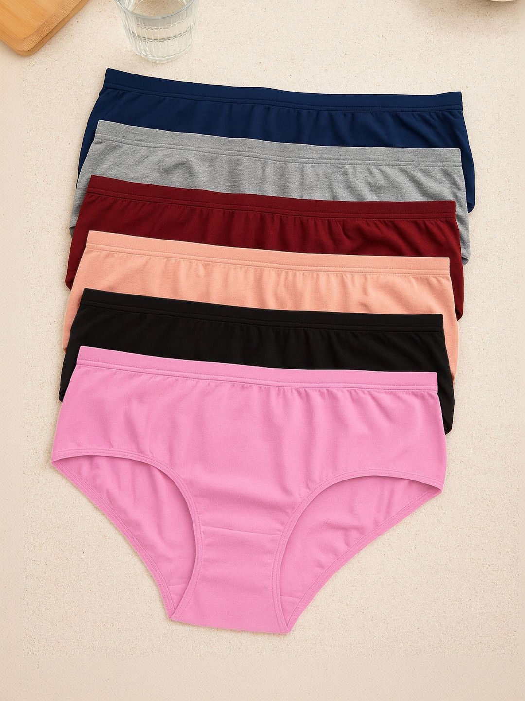 FiveFlag Pack Of 6 Combed Cotton Hipster Briefs