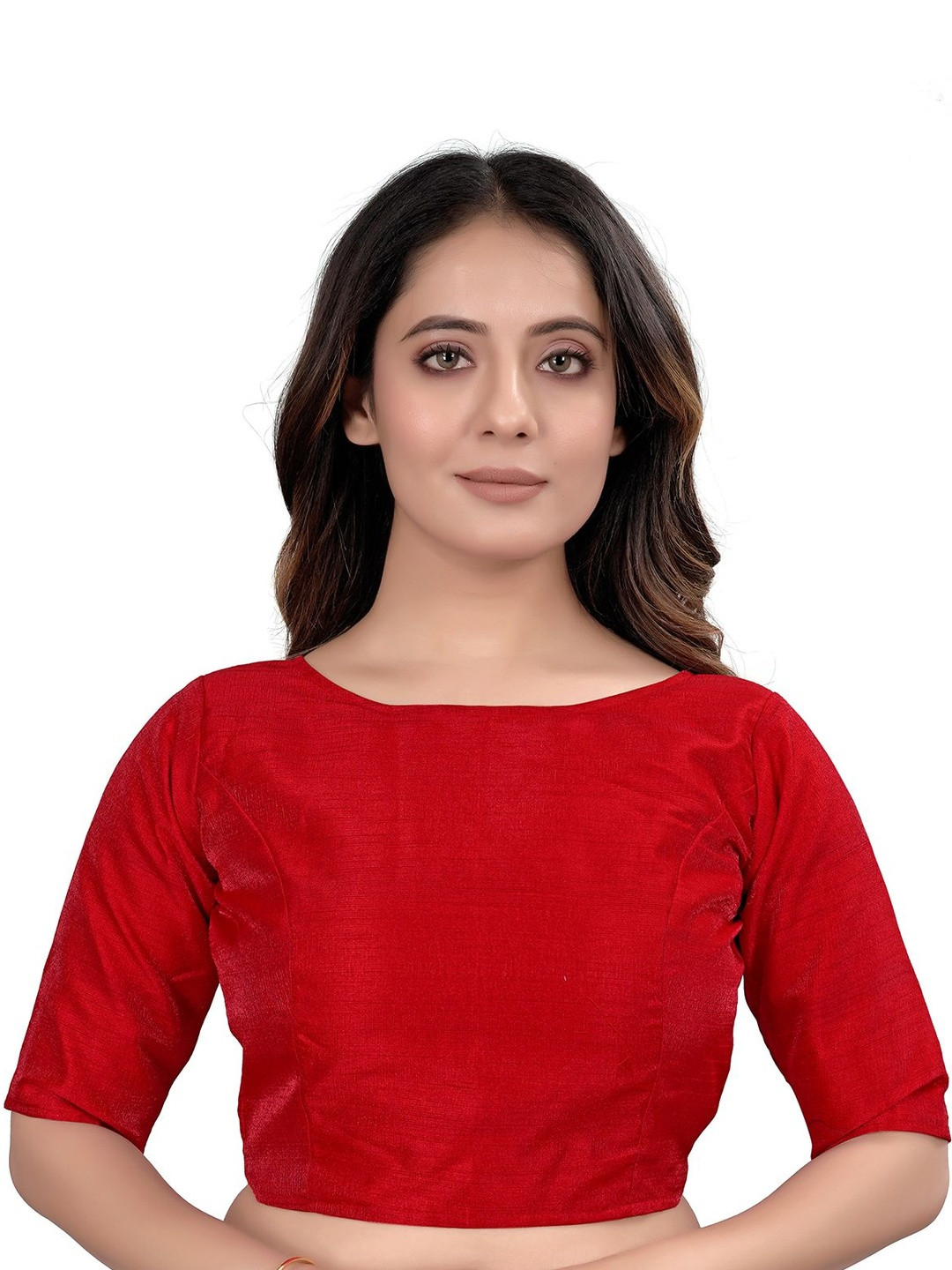 Nigel Designer Silk Boat Neck Saree Blouse