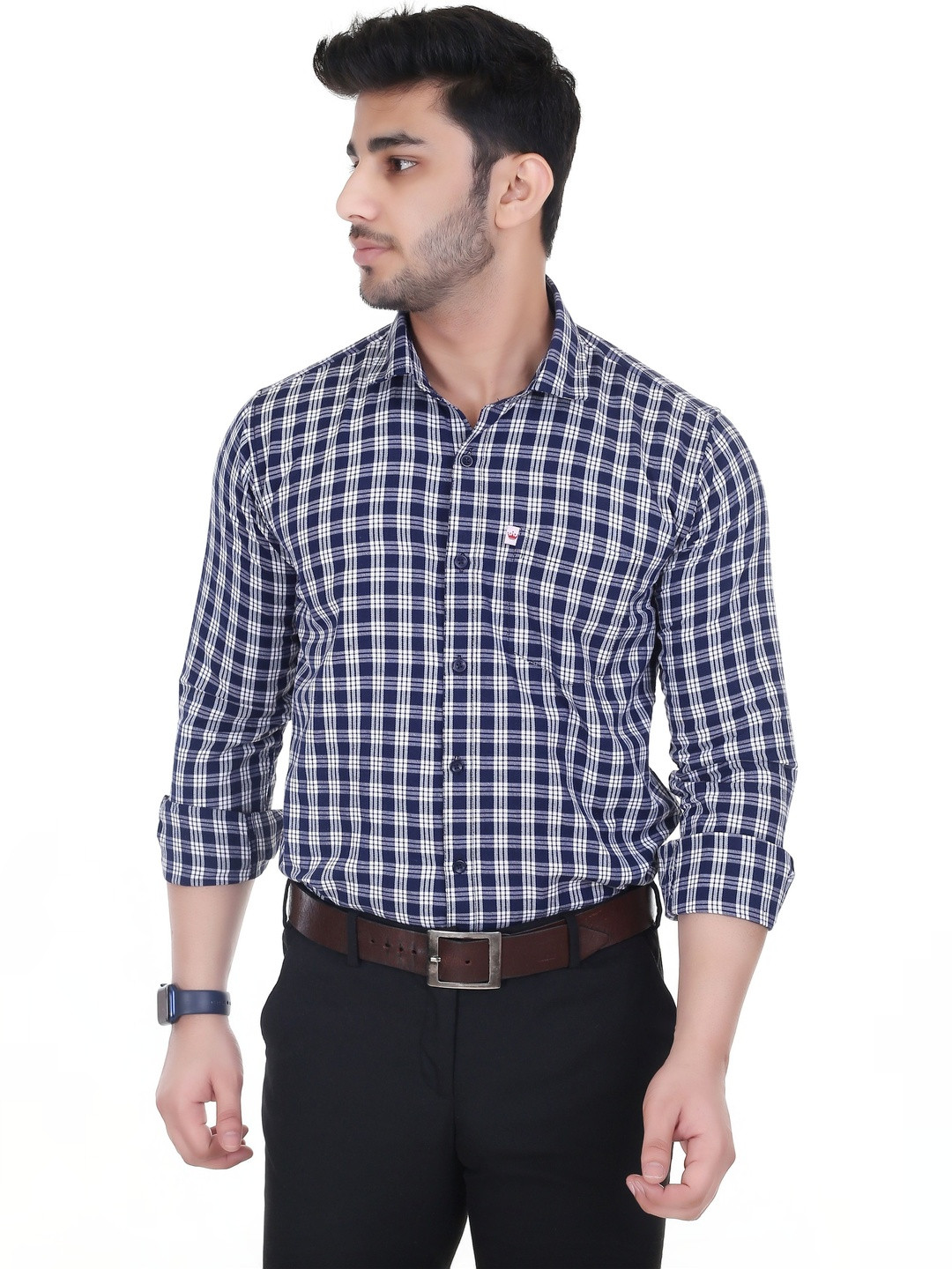 Marc Laurent Men Checked Casual Shirt