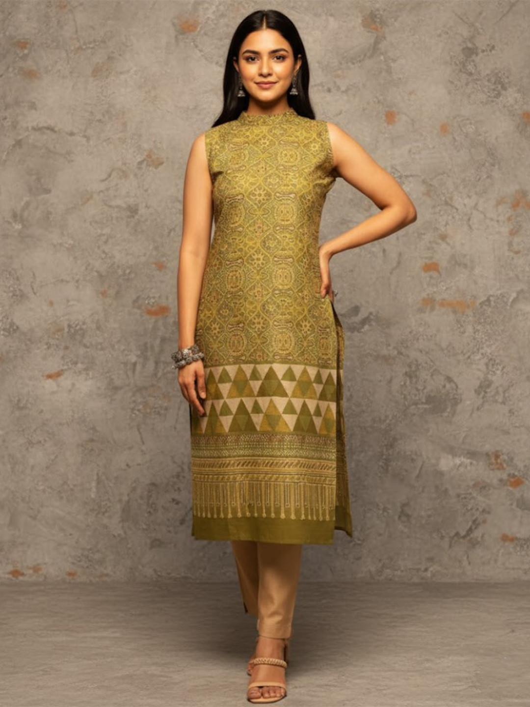 GULMEHAK Women Ethnic Motifs Daily Cotton Straight Kurta