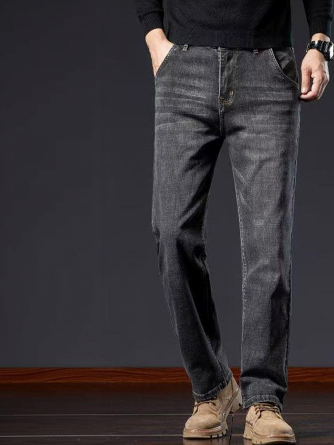 StyleCast Men Straight Fit Mid-Rise Light Fade Jeans