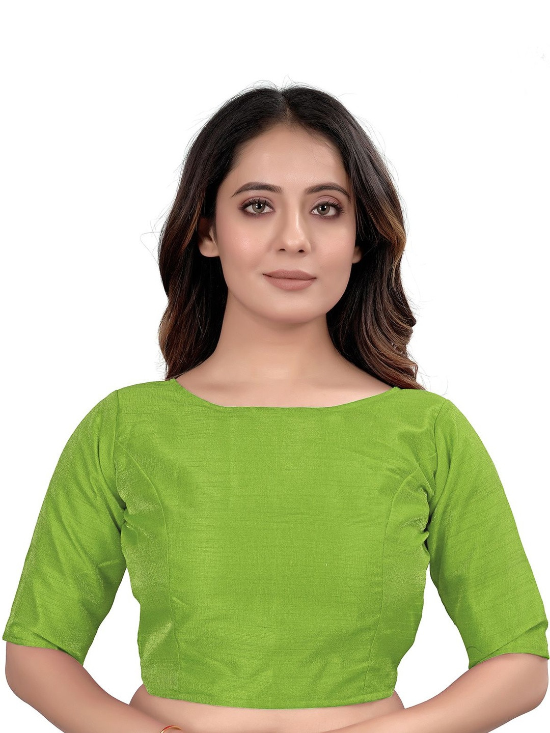 Nigel Designer Silk Boat Neck Saree Blouse