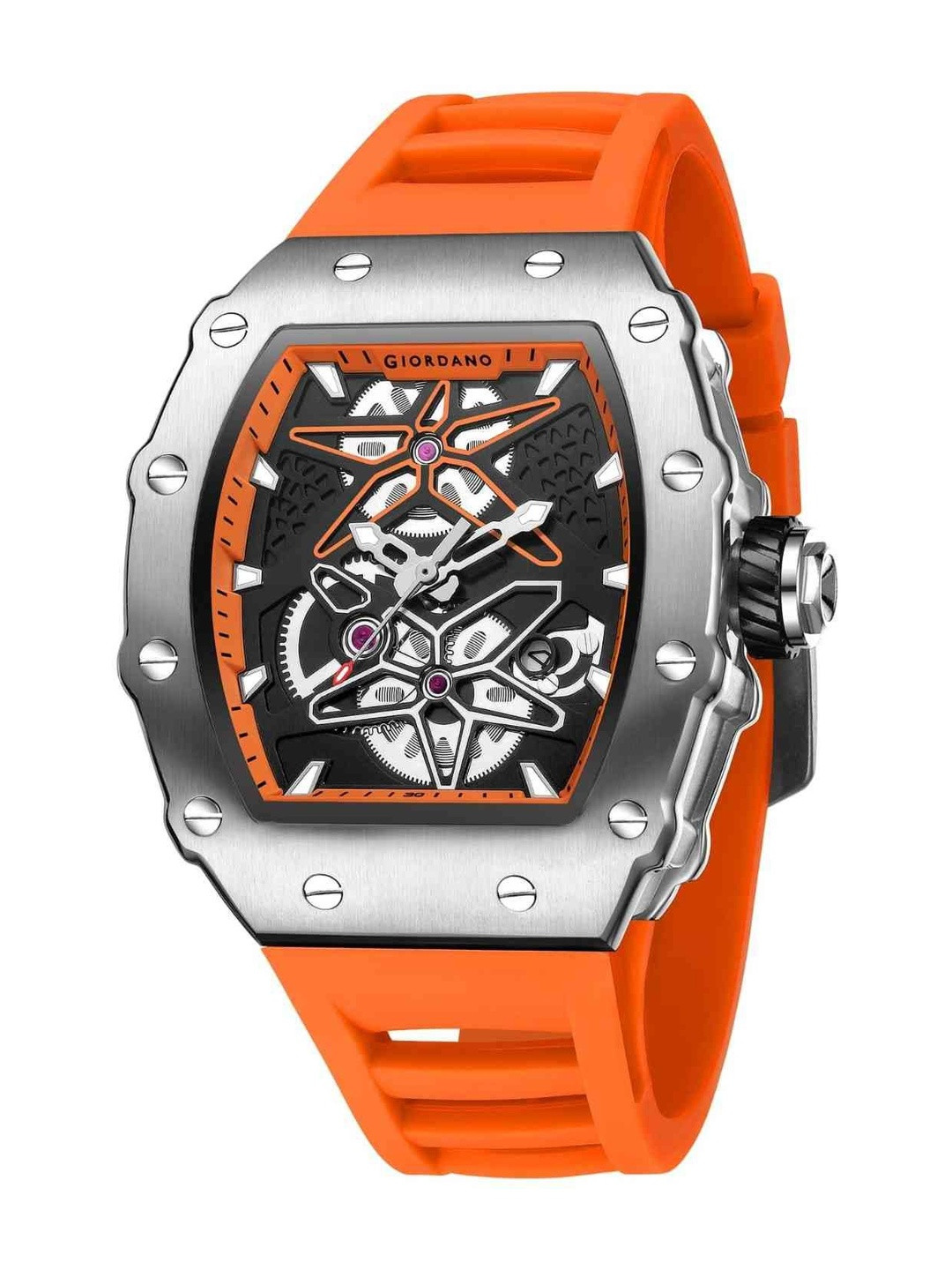 GIORDANO Men Skeleton Dial & Straps Analogue Watch GZ-50188-55