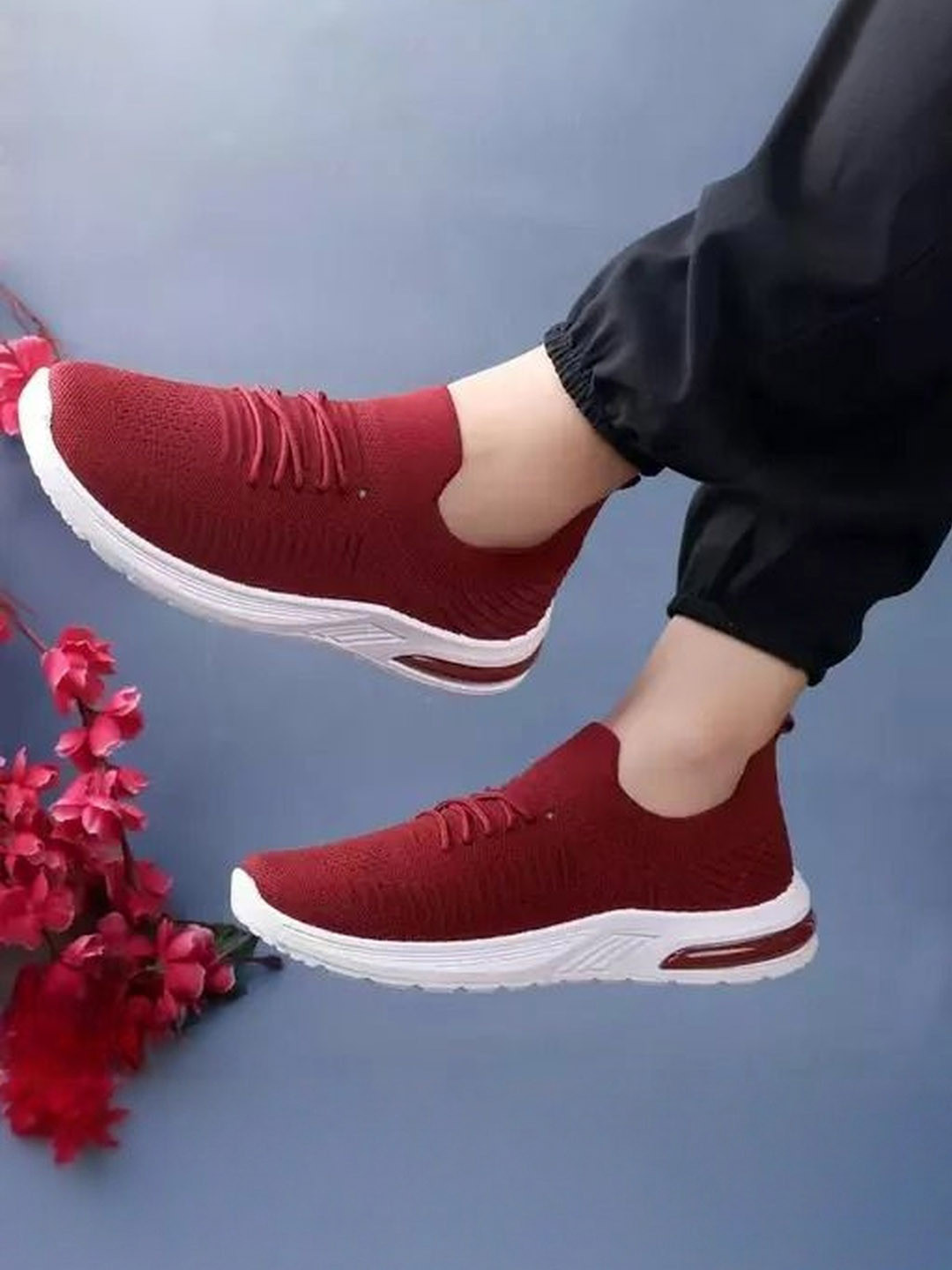 COOPERWINGS Women Mesh Mid-Top Non-Marking Running Sports Shoes
