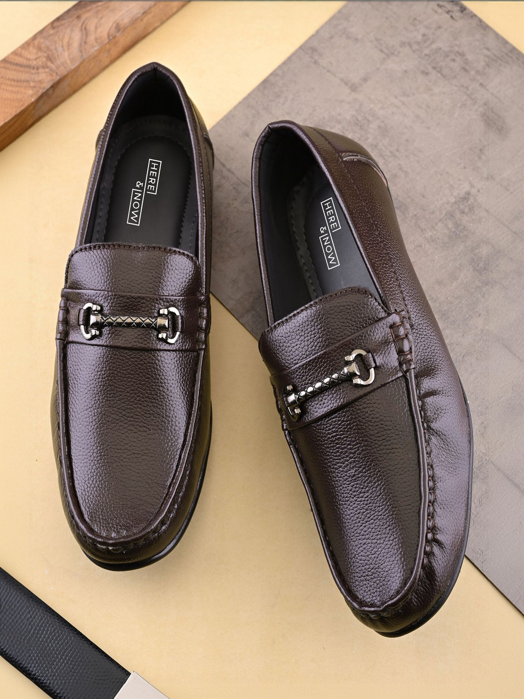 HERE&NOW Men Textured Loafers