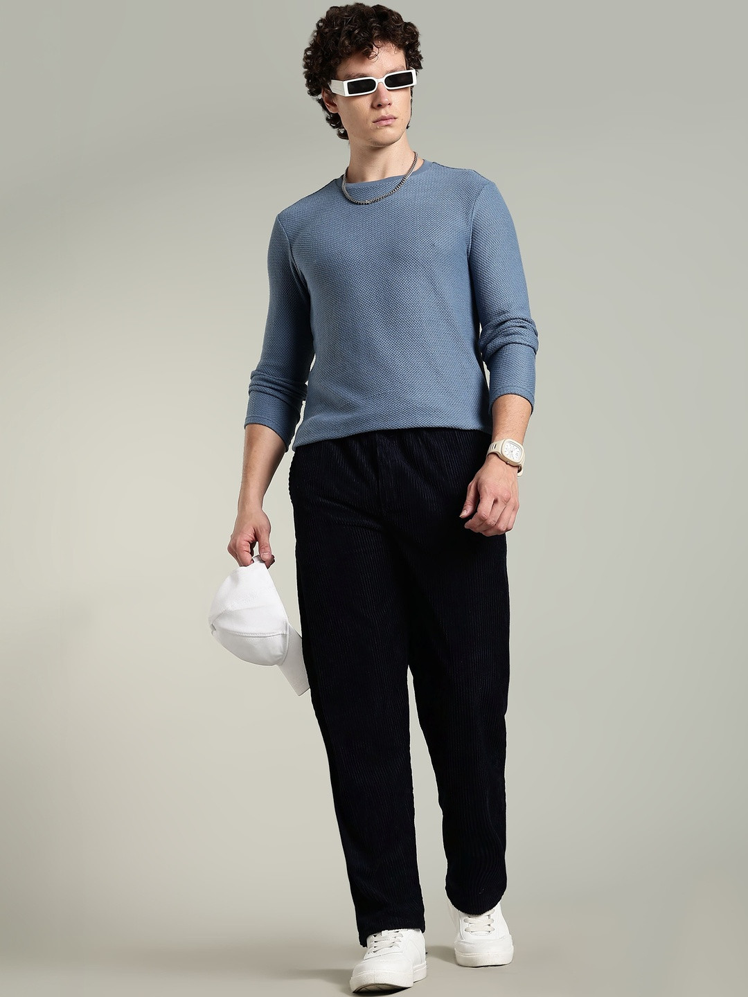 SWADESI STUFF Men Mid Rise Straight Fit Track Pants