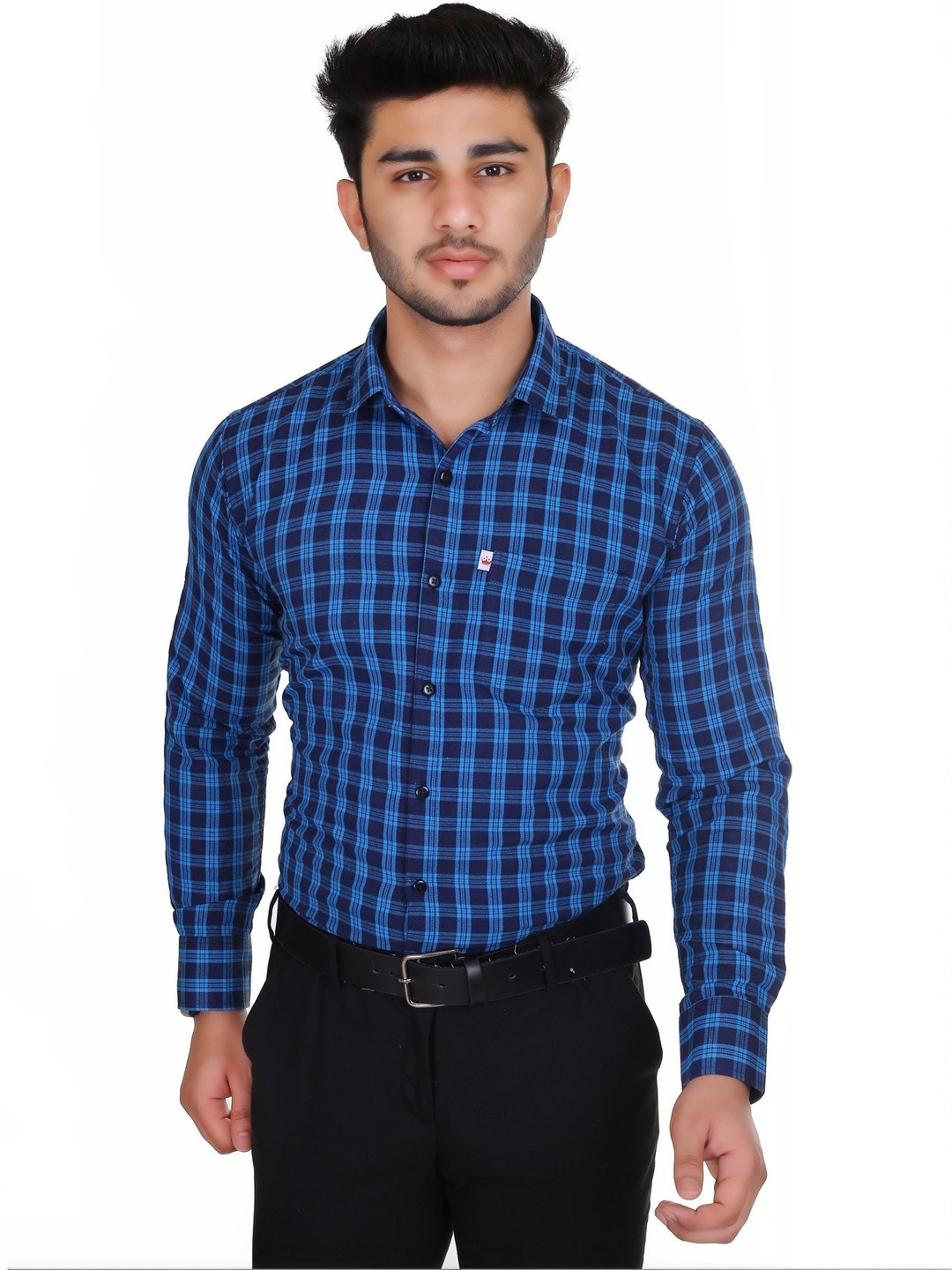 Marc Laurent Men Checked Casual Shirt