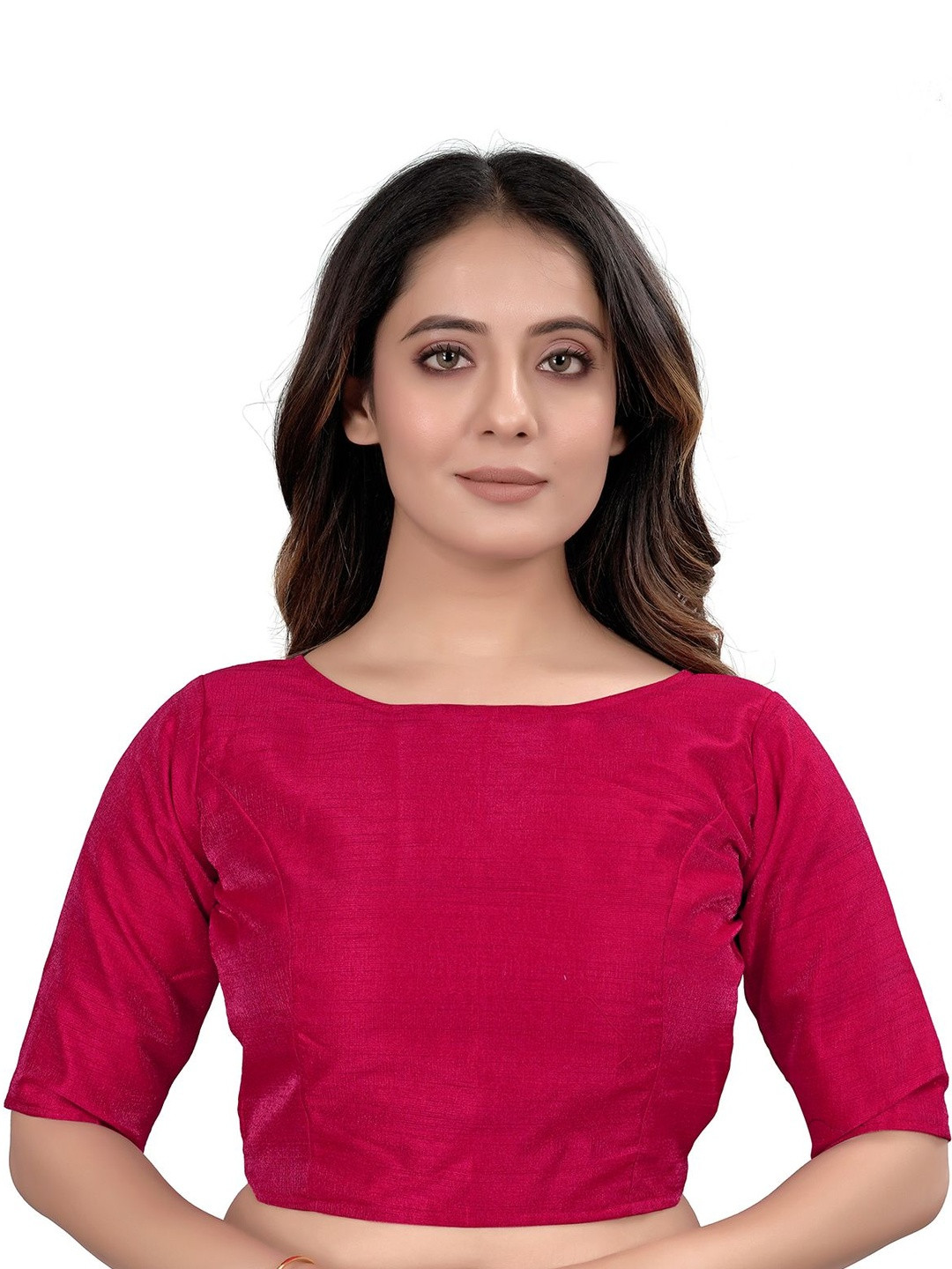 Nigel Designer Silk Boat Neck Saree Blouse