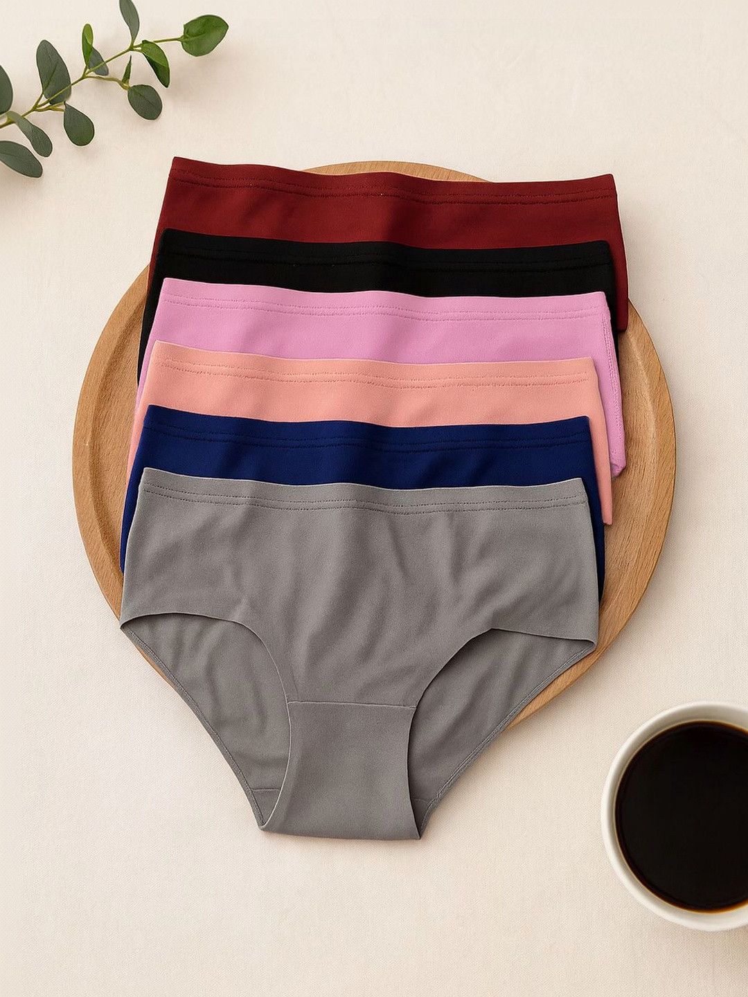 FiveFlag Pack Of 6 Combed Cotton Hipster Briefs